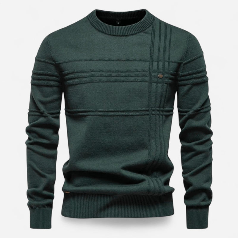Québec Élégance Sweater Celie - Pull en coton bio avec texture point de riz