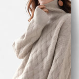 Québec Élégance Sweater Colette - Pull en cachemire col roulé chic et confortable