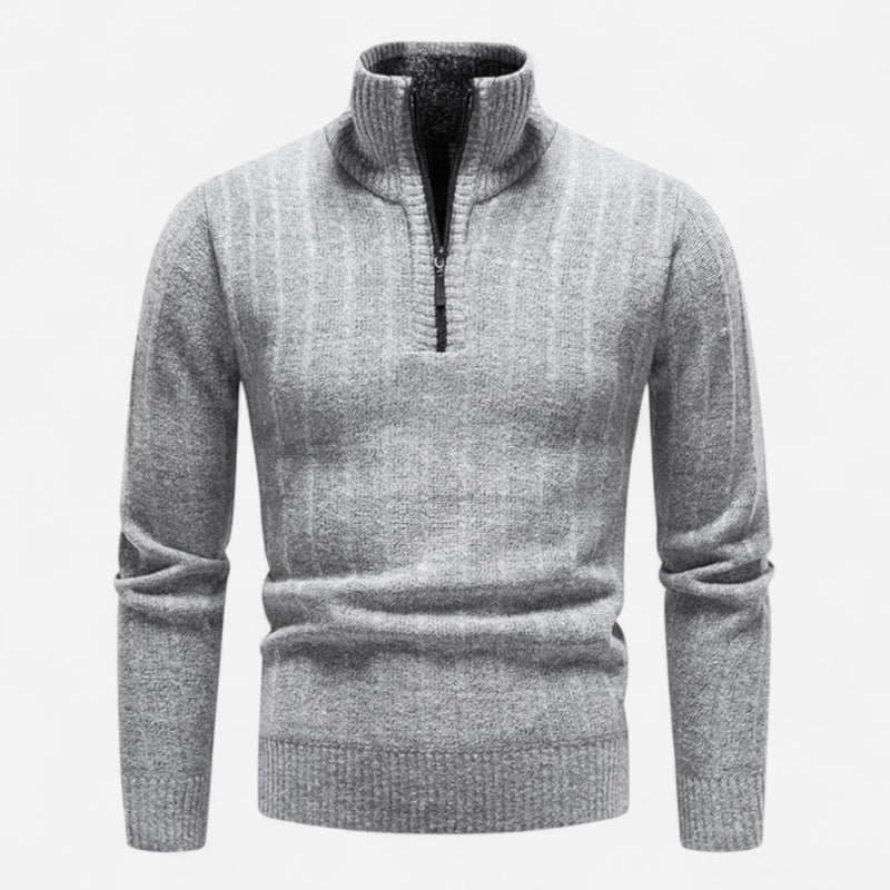 Québec Élégance Sweater Freddie - Quart de pull-over zippé élégant et confortable