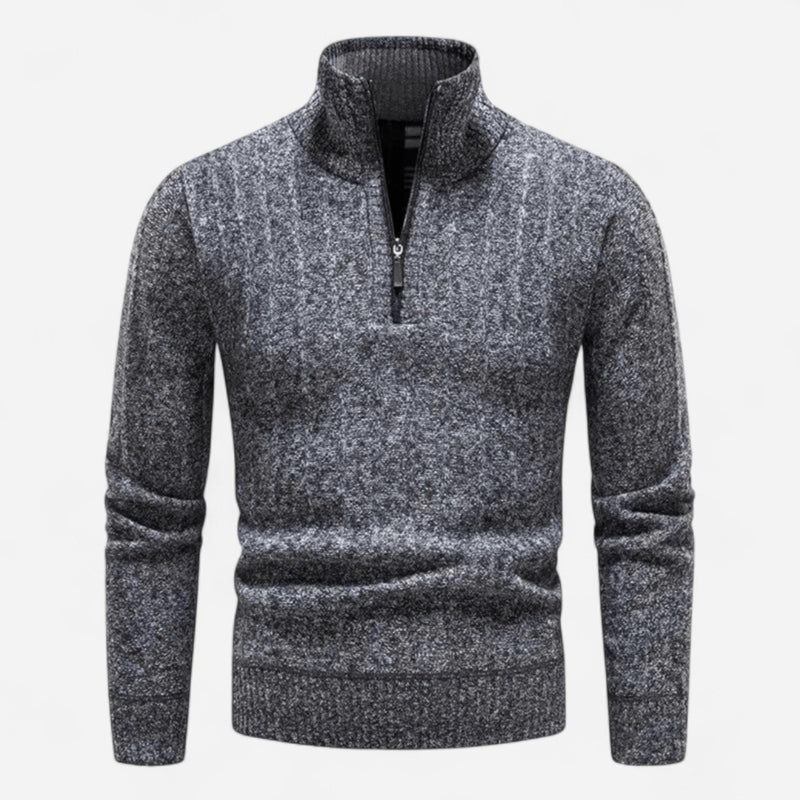 Québec Élégance Sweater Freddie - Quart de pull-over zippé élégant et confortable