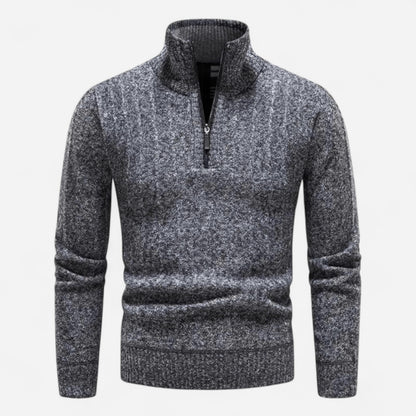 Québec Élégance Sweater Freddie - Quart de pull-over zippé élégant et confortable