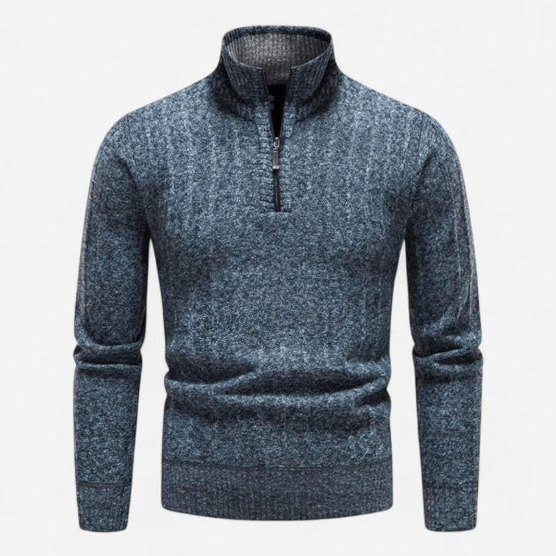 Québec Élégance Sweater Freddie - Quart de pull-over zippé élégant et confortable