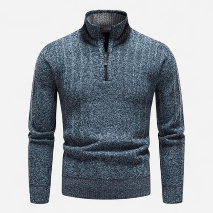 Québec Élégance Sweater Freddie - Quart de pull-over zippé élégant et confortable