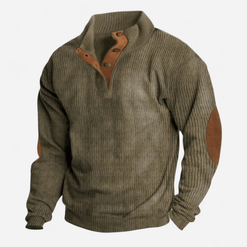 Québec Élégance Sweater Friedrich - Pull à côtes avec boutons pour un style élégant