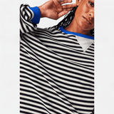 Québec Élégance Sweater Lucy - Pull rayé oversize alliant confort et style