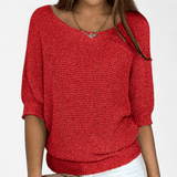 Québec Élégance Sweater Maya - Pull en maille croisée élégant pour un style raffiné