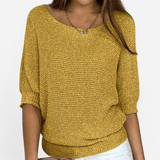 Québec Élégance Sweater Maya - Pull en maille croisée élégant pour un style raffiné