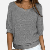 Québec Élégance Sweater Maya - Pull en maille croisée élégant pour un style raffiné