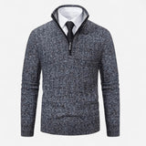 Québec Élégance Sweater Rob - Pull en tricot zippé quart de tour pour un style décontracté