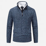 Québec Élégance Sweater Rob - Pull en tricot zippé quart de tour pour un style décontracté