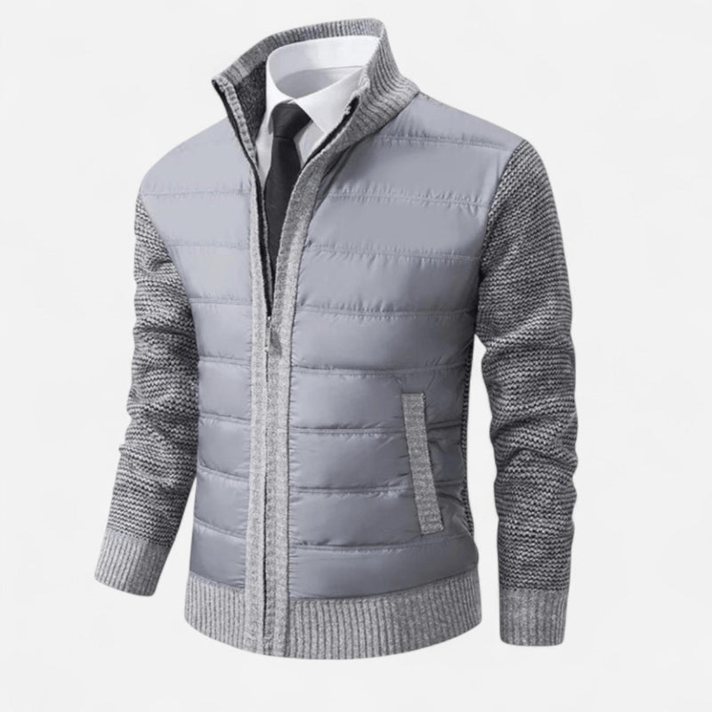 Québec Élégance Sweater Ronan - Pull confort zippé en polyester doux et polyvalent