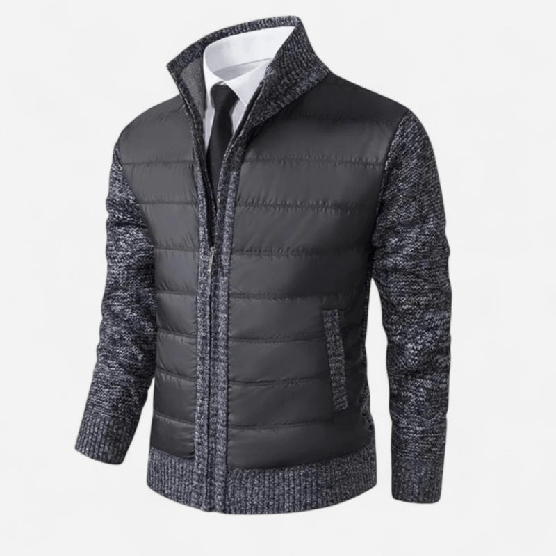 Québec Élégance Sweater Ronan - Pull confort zippé en polyester doux et polyvalent