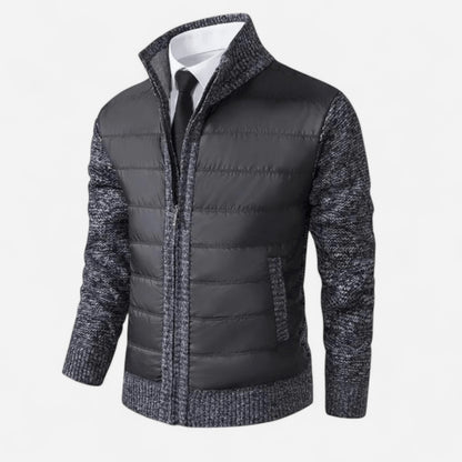 Québec Élégance Sweater Ronan - Pull confort zippé en polyester doux et polyvalent