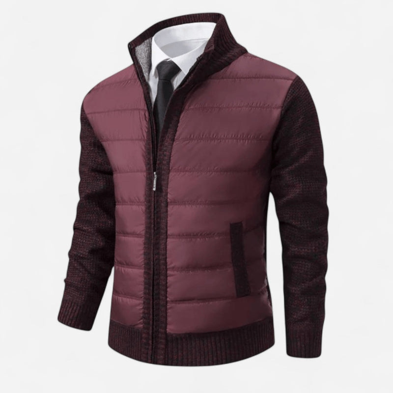 Québec Élégance Sweater Ronan - Pull confort zippé en polyester doux et polyvalent