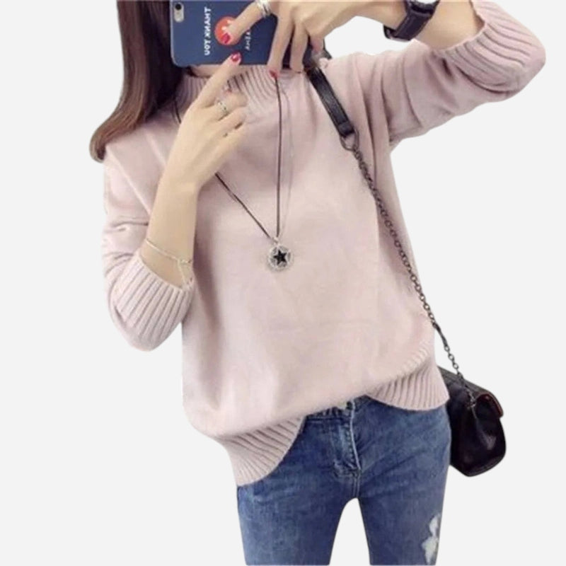 Québec Élégance Sweater Scarlet - Pull tricoté décontracté en cachemire chic