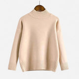 Québec Élégance Sweater Scarlet - Pull tricoté décontracté en cachemire chic