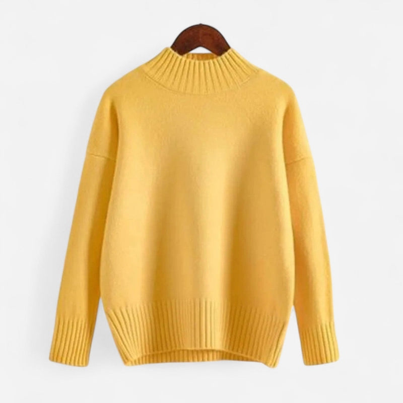 Québec Élégance Sweater Scarlet - Pull tricoté décontracté en cachemire chic
