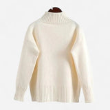 Québec Élégance Sweater Scarlet - Pull tricoté décontracté en cachemire chic