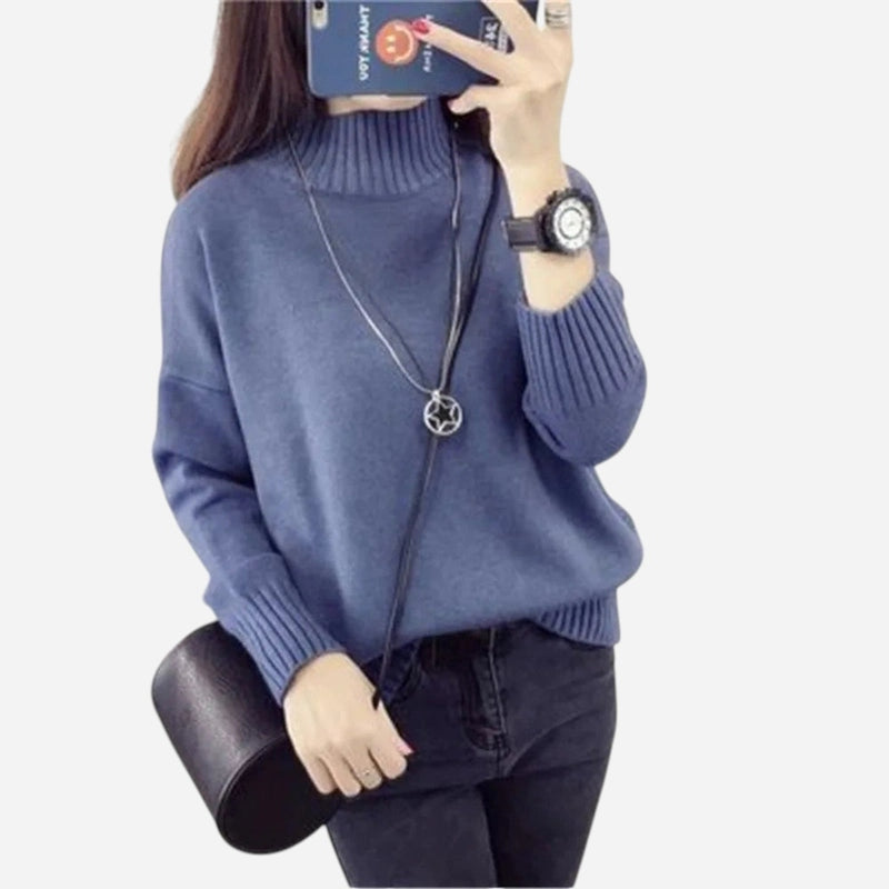 Québec Élégance Sweater Scarlet - Pull tricoté décontracté en cachemire chic