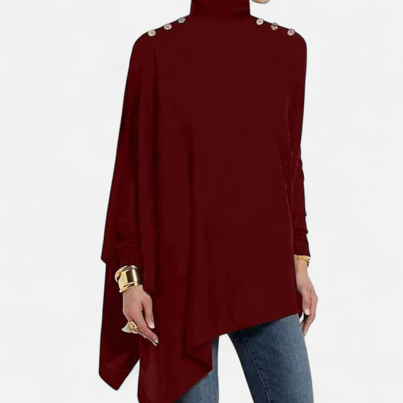 Québec Élégance Tops & Blouses Ari - Haut asymétrique élégant avec détails de nœuds