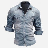 Québec Élégance Tops & Blouses Draven - Chemise en jean rétro au style intemporel