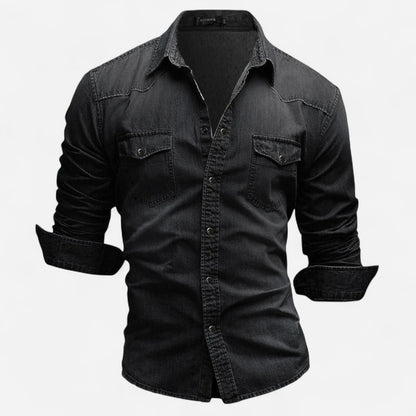 Québec Élégance Tops & Blouses Draven - Chemise en jean rétro au style intemporel