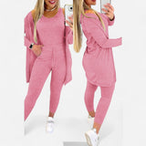 Québec Élégance Two-Piece Suit Maja - Ensemble tricolore élégant pour femme en polaire douce