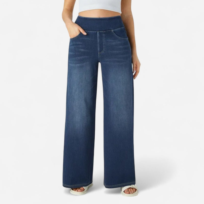 Québec Élégance Women Pants & Shorts Ainsley - Jeans Confortables à Jambe Large pour un Style Élégant