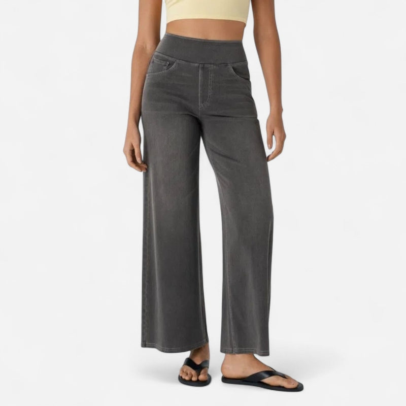 Québec Élégance Women Pants & Shorts Ainsley - Jeans Confortables à Jambe Large pour un Style Élégant