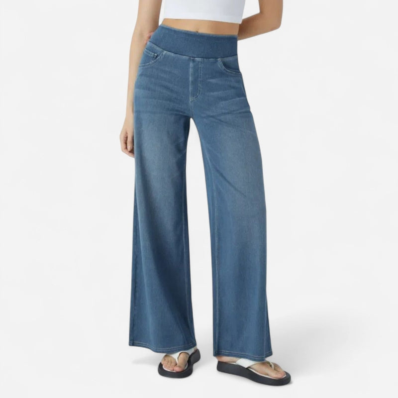 Québec Élégance Women Pants & Shorts Ainsley - Jeans Confortables à Jambe Large pour un Style Élégant