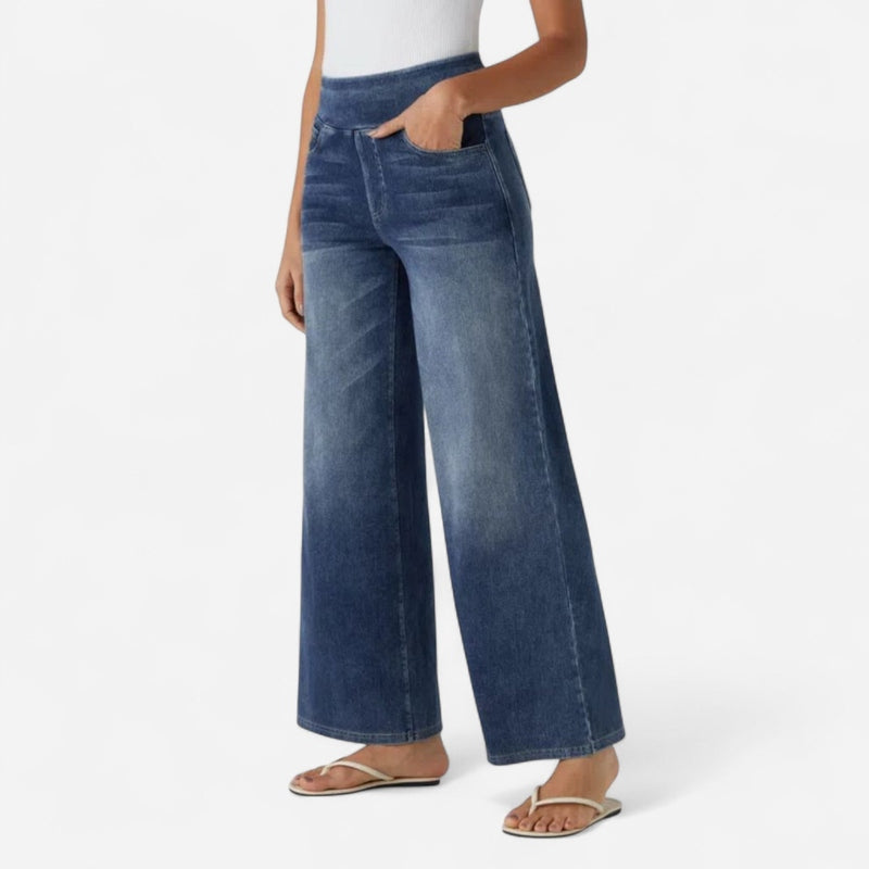 Québec Élégance Women Pants & Shorts Ainsley - Jeans Confortables à Jambe Large pour un Style Élégant