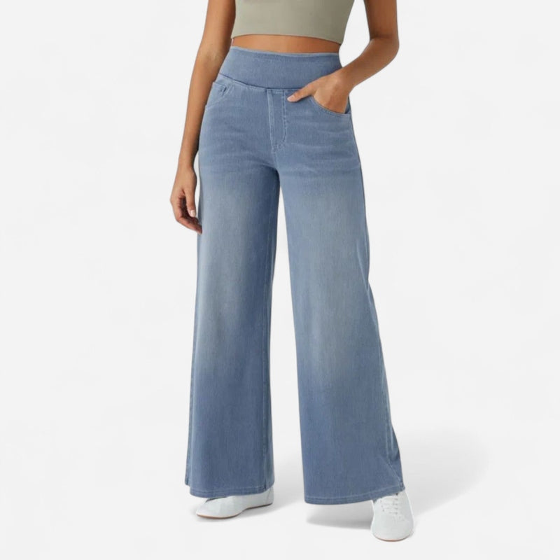 Québec Élégance Women Pants & Shorts Ainsley - Jeans Confortables à Jambe Large pour un Style Élégant