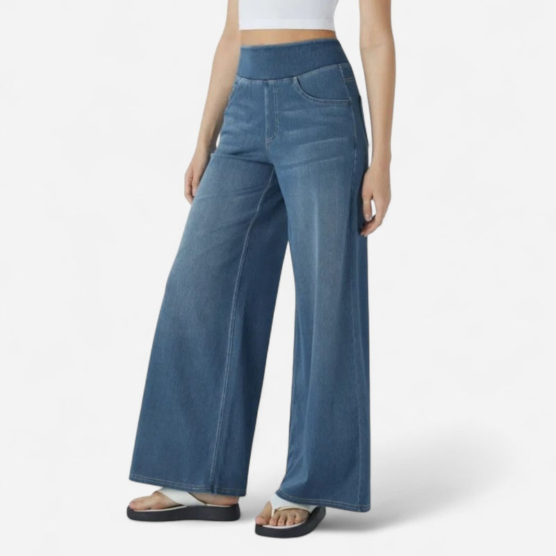 Québec Élégance Women Pants & Shorts Ainsley - Jeans Confortables à Jambe Large pour un Style Élégant