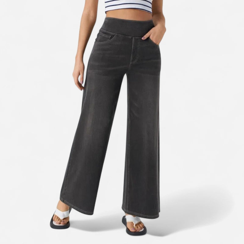 Québec Élégance Women Pants & Shorts Ainsley - Jeans Confortables à Jambe Large pour un Style Élégant