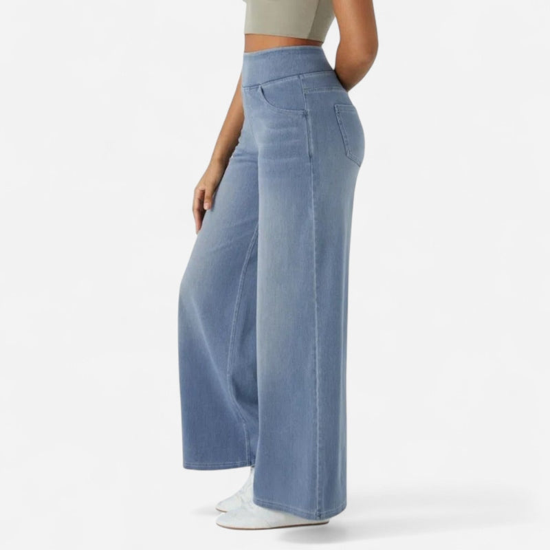 Québec Élégance Women Pants & Shorts Ainsley - Jeans Confortables à Jambe Large pour un Style Élégant