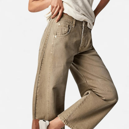 Québec Élégance Women Pants & Shorts Sabri - Jean Baggy Chic Femme | Confort et Style Élégant