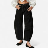 Québec Élégance Women Pants & Shorts Sabri - Jean Baggy Chic Femme | Confort et Style Élégant