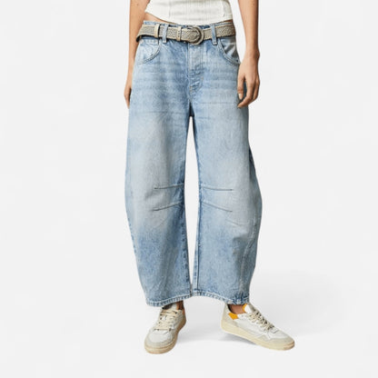 Québec Élégance Women Pants & Shorts Sabri - Jean Baggy Chic Femme | Confort et Style Élégant