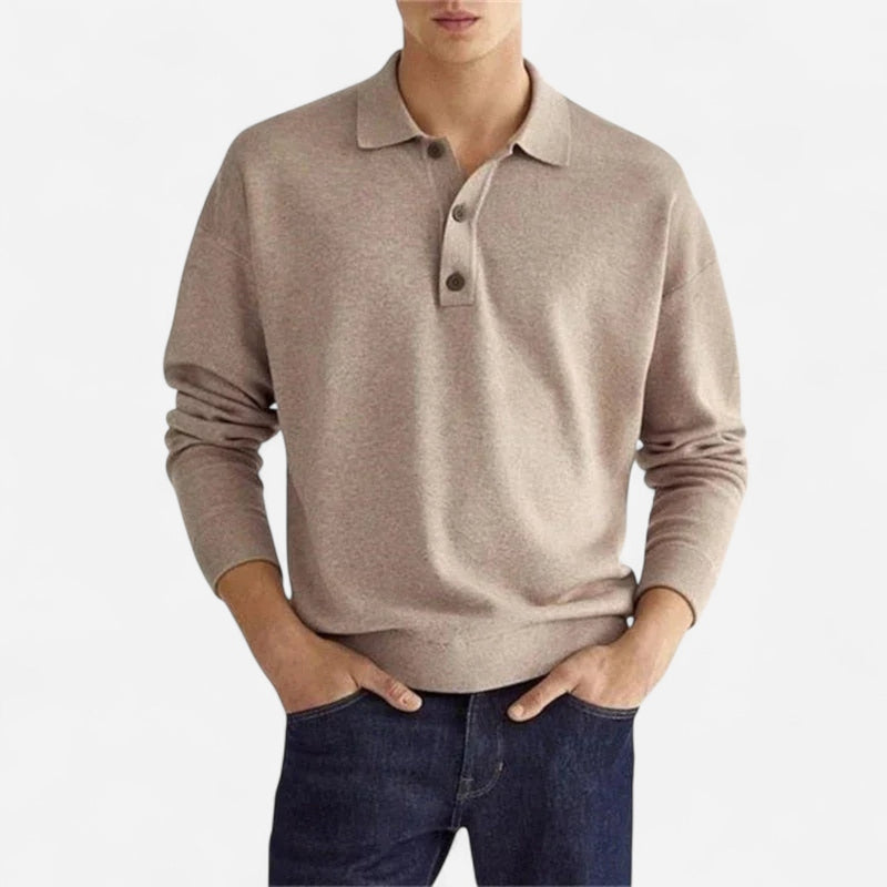 Québec Élégance polo shirt Landon - Polo à manches longues élégant pour hommes