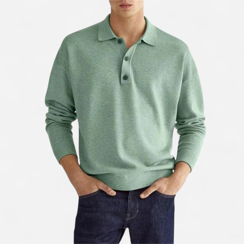 Québec Élégance polo shirt Landon - Polo à manches longues élégant pour hommes
