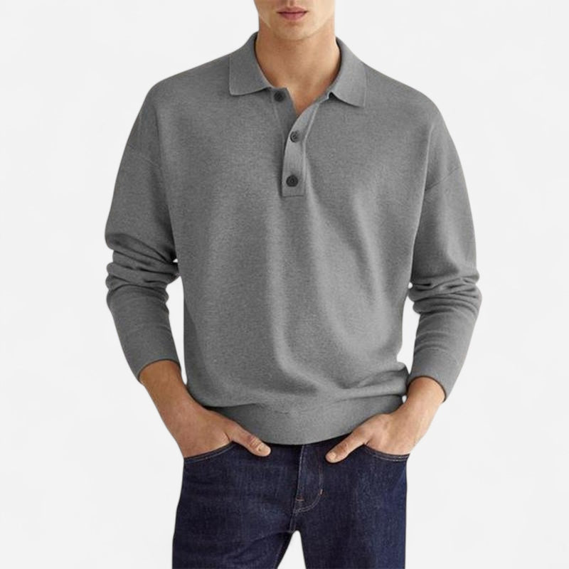 Québec Élégance polo shirt Landon - Polo à manches longues élégant pour hommes