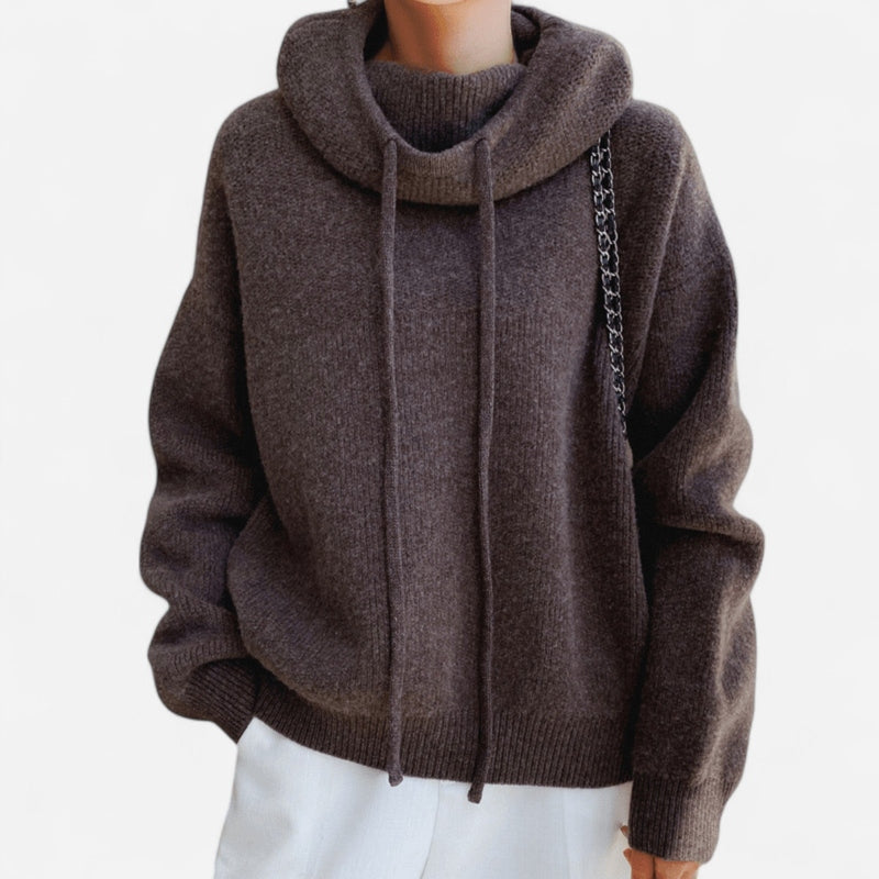 Québec Élégance pullover Charlot - Pull col roulé en laine mérinos élégant et confortable