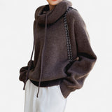 Québec Élégance pullover Charlot - Pull col roulé en laine mérinos élégant et confortable