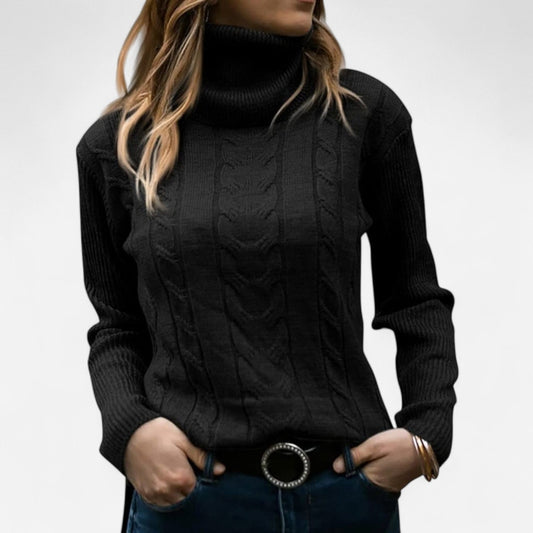 Québec Élégance pullover Dora - Élégant pull à col roulé pour femmes en viscose