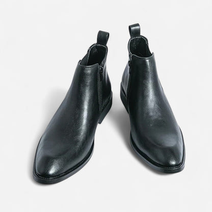 Québec Élégance shoes Cooper - Bottines Chelsea en cuir haut de gamme pour homme
