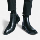 Québec Élégance shoes Cooper - Bottines Chelsea en cuir haut de gamme pour homme