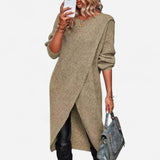 Québec Élégance sweater Kristin - Élégant pull long en coton pour un confort raffiné