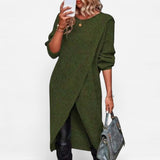 Québec Élégance sweater Kristin - Élégant pull long en coton pour un confort raffiné