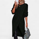 Québec Élégance sweater Kristin - Élégant pull long en coton pour un confort raffiné