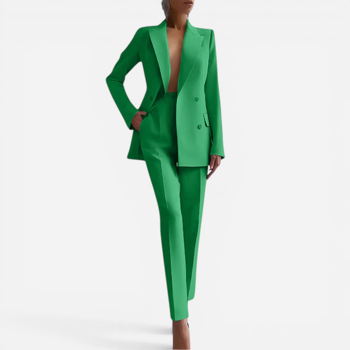 Ensemble Élégant de Blazer et Pantalon pour Femme - Chic et Confortable